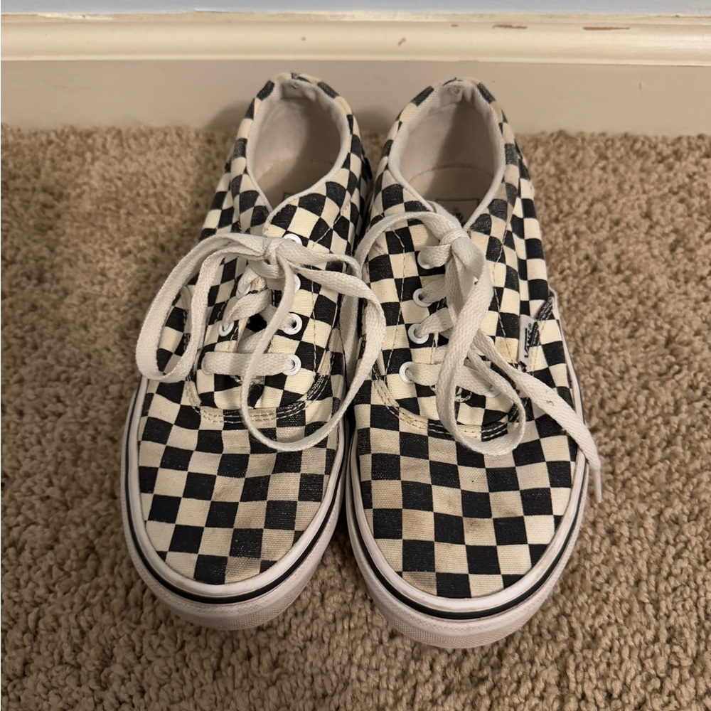 Checkerboard Vans Shoes Youth Size 2.5